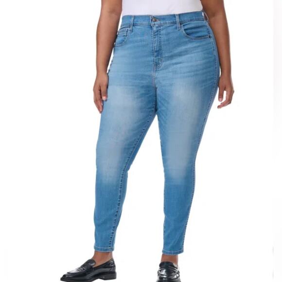 Kirkland Signature Women's Jeans High Rise Stretch Blue Size 20 NWT - Picture 2 of 11
